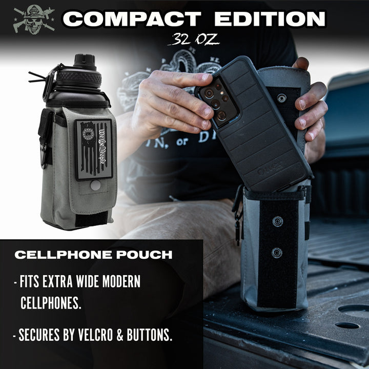 32oz Compact Battle Bottles - Iron Infidel-Water Bottles-Ardent Patriot Apparel Co.