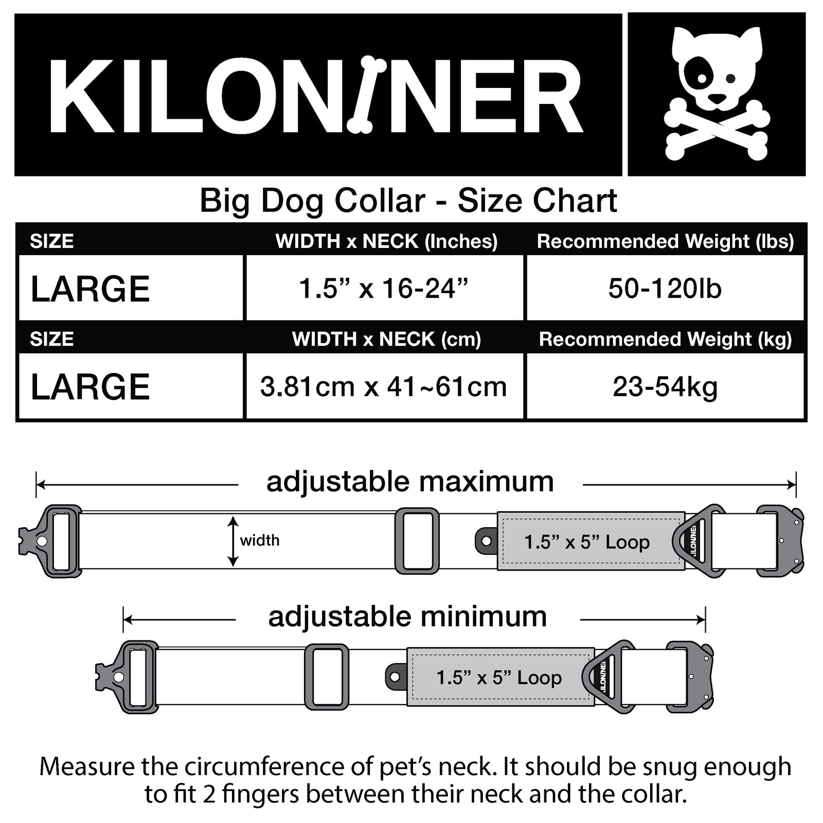 K9R - BCH Big Dog Collar Heavy Duty - KiloNiner Pets-Collar-Ardent Patriot Apparel Co.