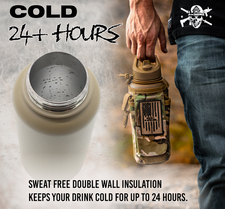 32oz Compact Battle Bottles - Iron Infidel-Water Bottles-Ardent Patriot Apparel Co.