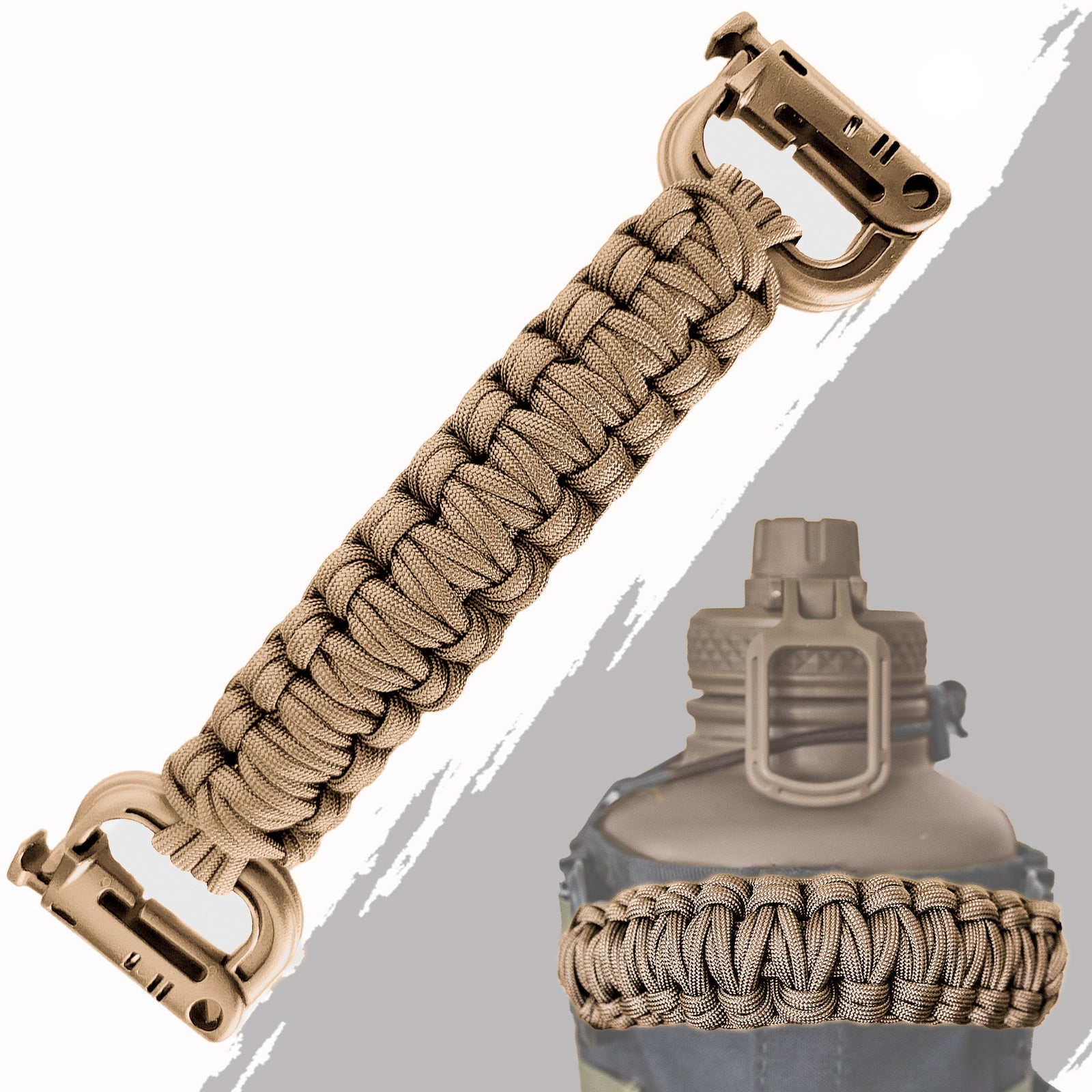 Paracord Handles - Iron Infidel-Water Bottle Accessories-Tan-Ardent Patriot Apparel Co.