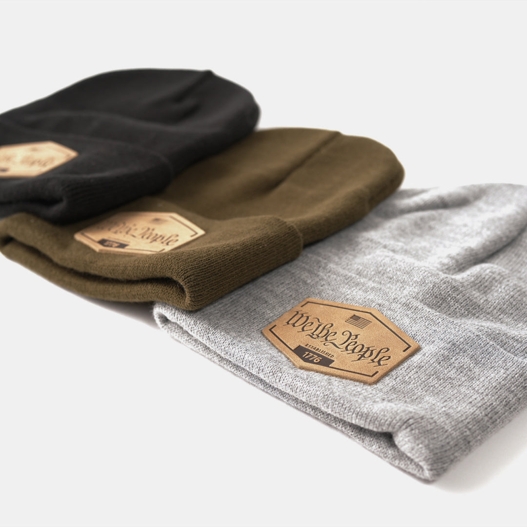 We The People Knit Beanie - Range Leather Co.-Beanie-Ardent Patriot Apparel Co.