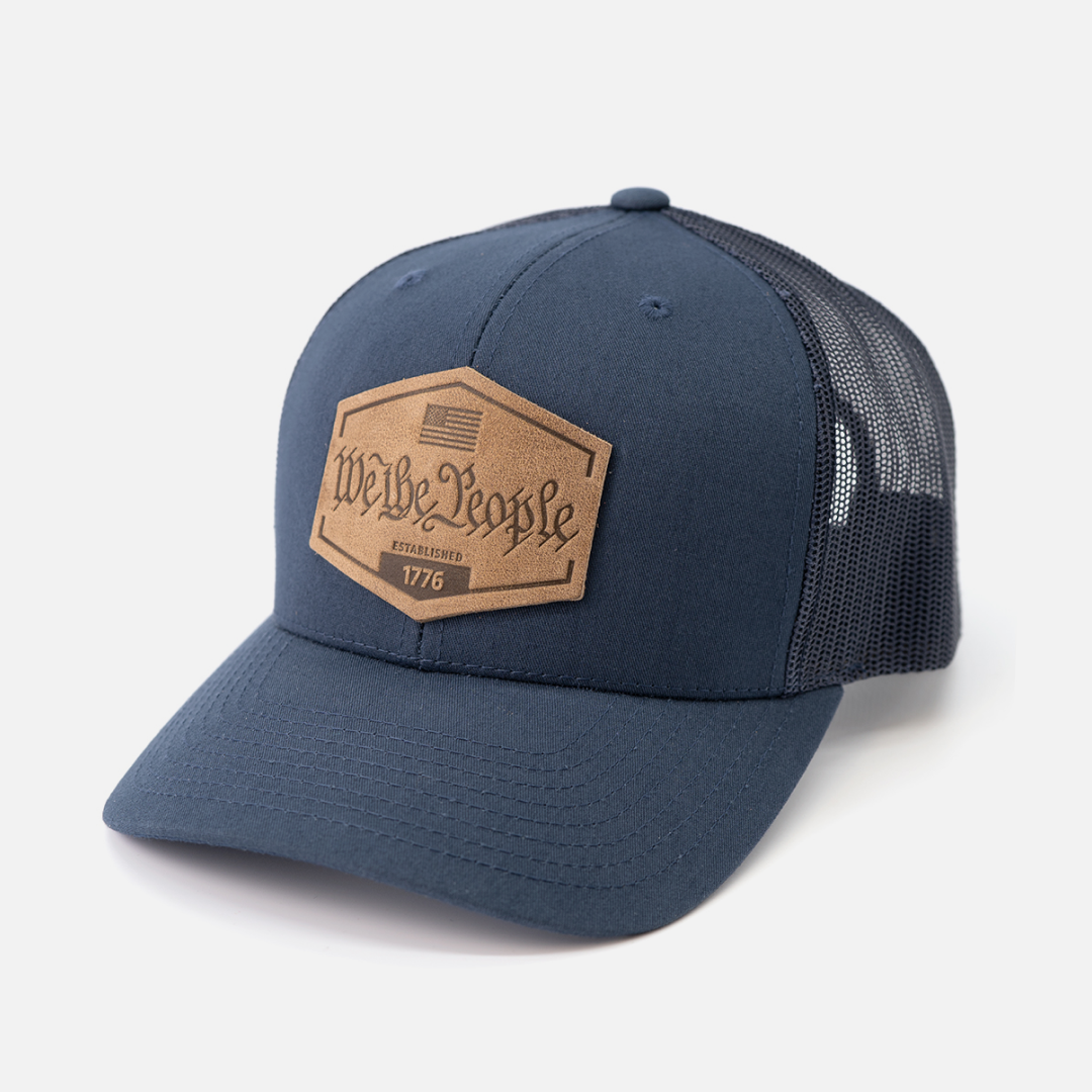 We The People Hat - Range Leather Co.-Hats-Navy-Ardent Patriot Apparel Co.