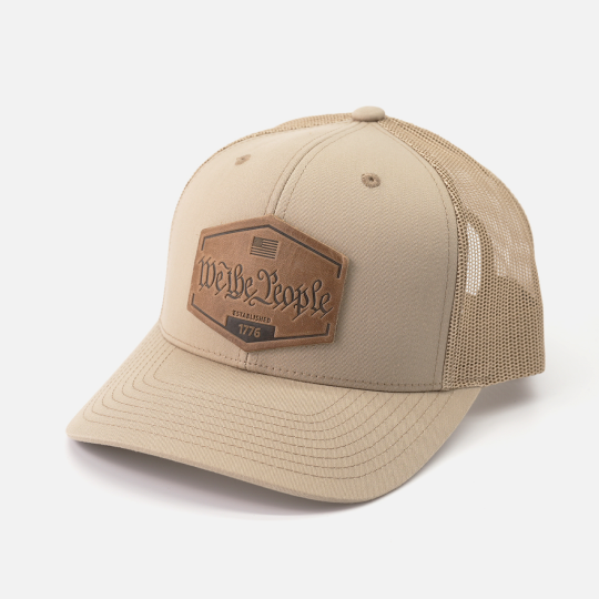 We The People Hat - Range Leather Co.-Hats-Khaki-Ardent Patriot Apparel Co.