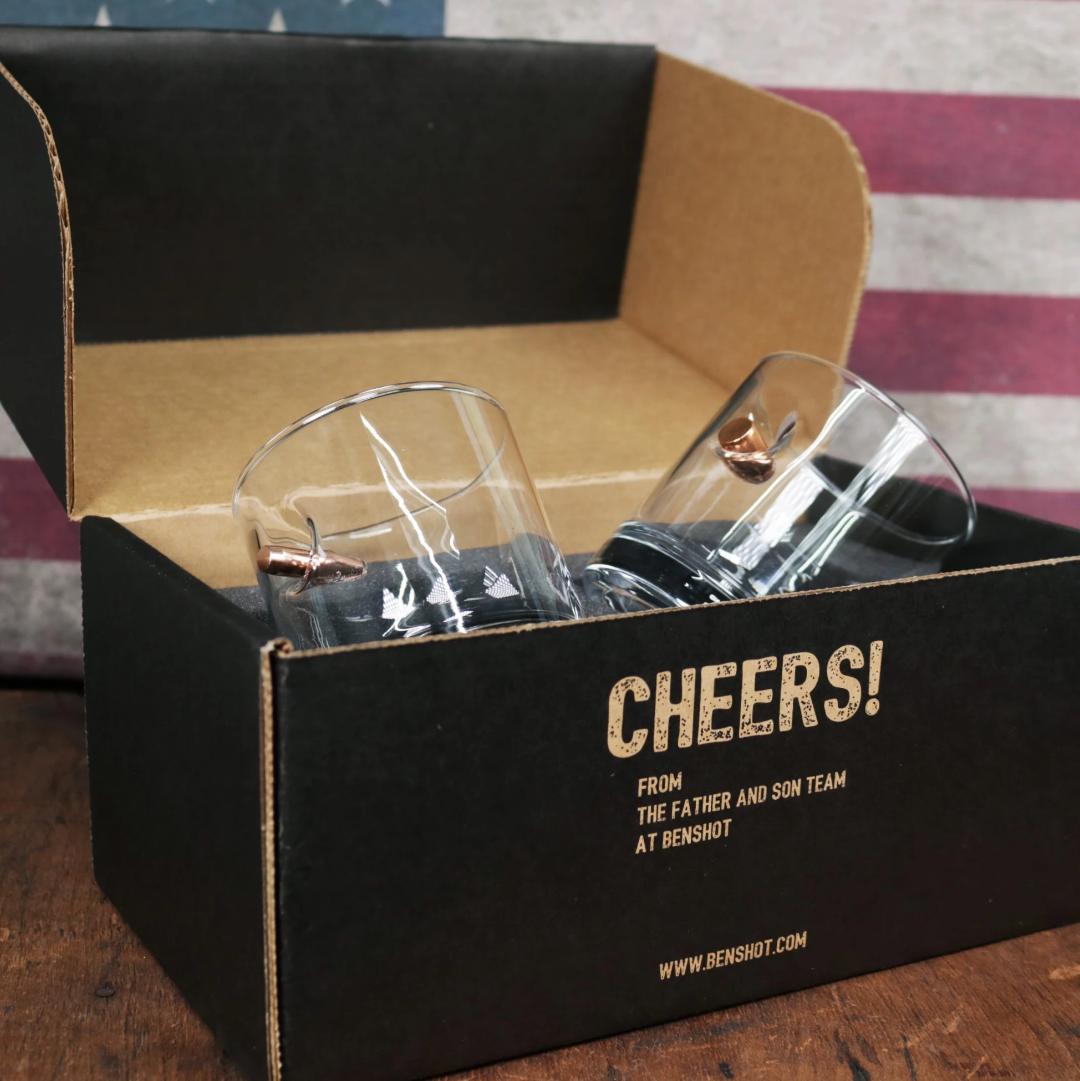 BenShot Gift Sets-Handmade Glass-.308 Rocks and 0.45ACP Rocks-Ardent Patriot Apparel Co.