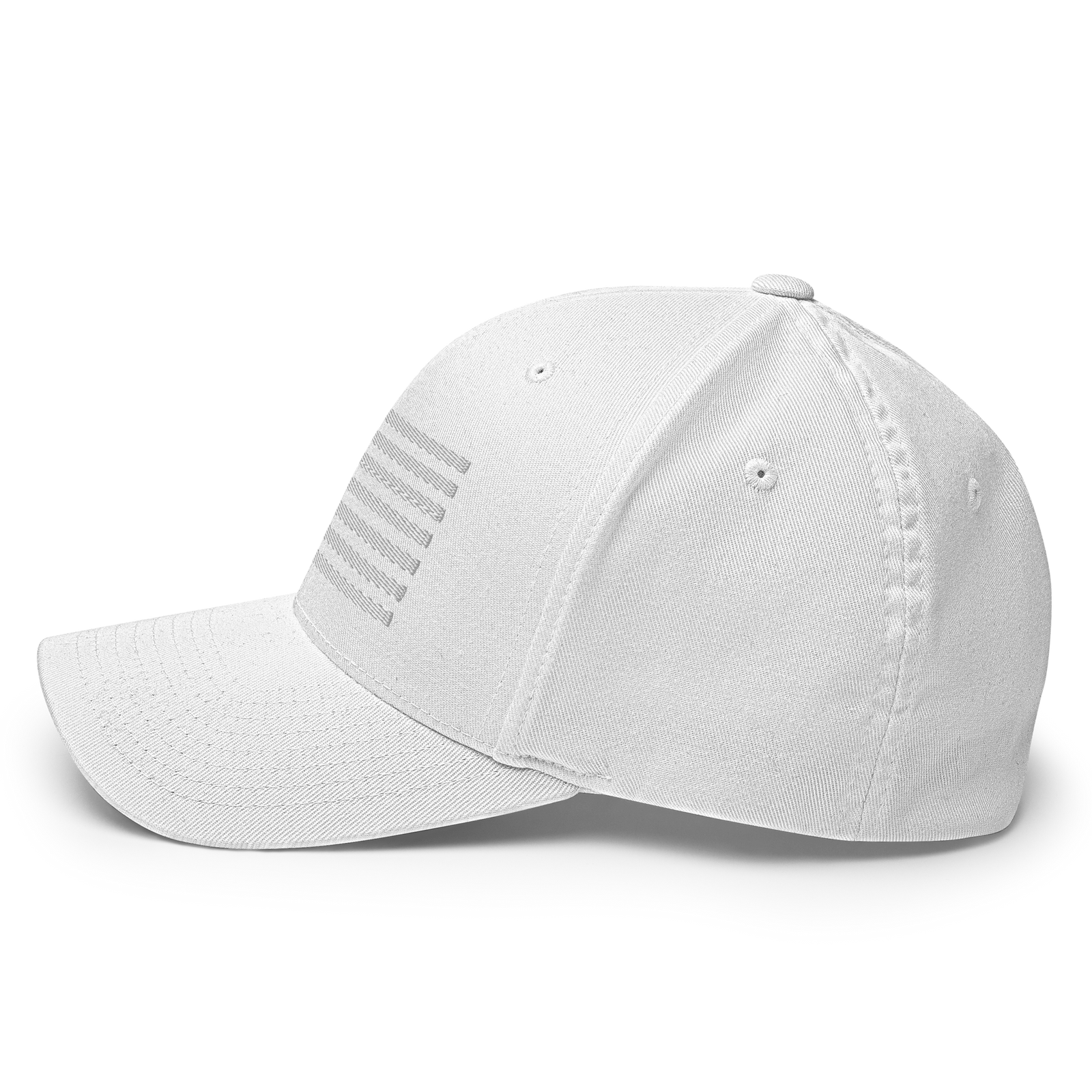 Whiteout Edition American Flag Flexfit Hat-Hats-Ardent Patriot Apparel Co.