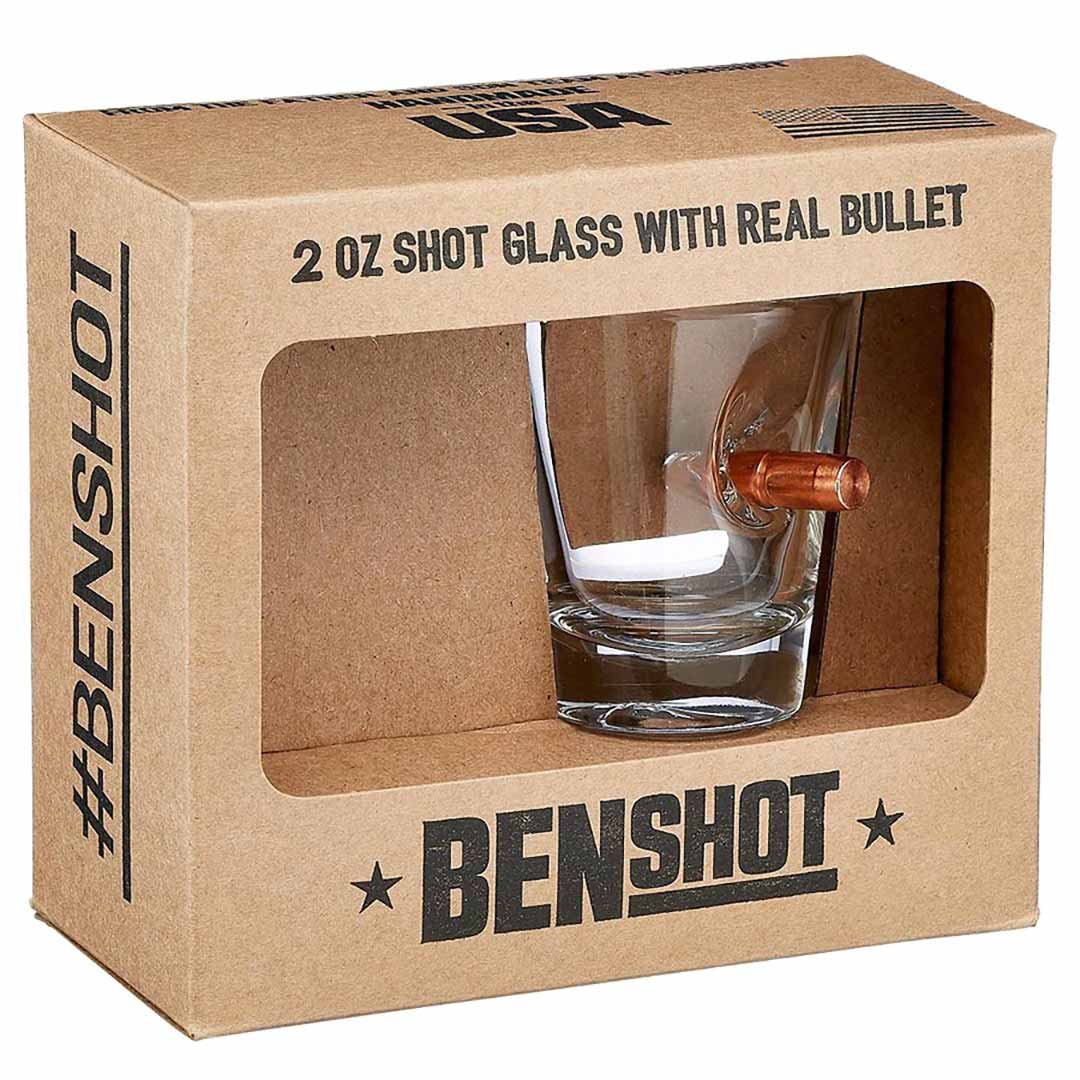 Patriotic Shot Glass - 2oz - BenShot-Handmade Glass-Ardent Patriot Apparel Co.