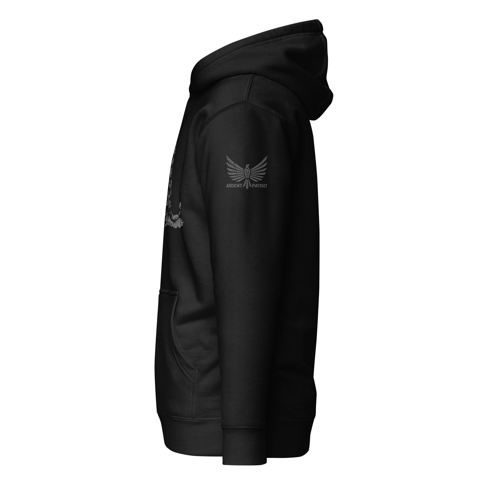 Don't Tread On Me (Black Edition) Hoodie-Premium Hoodie-Ardent Patriot Apparel Co.