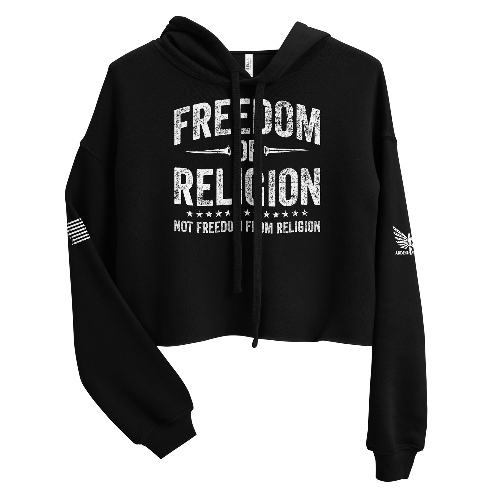 Freedom Of Religion Crop Hoodie-Crop Hoodie-S-Ardent Patriot Apparel Co.