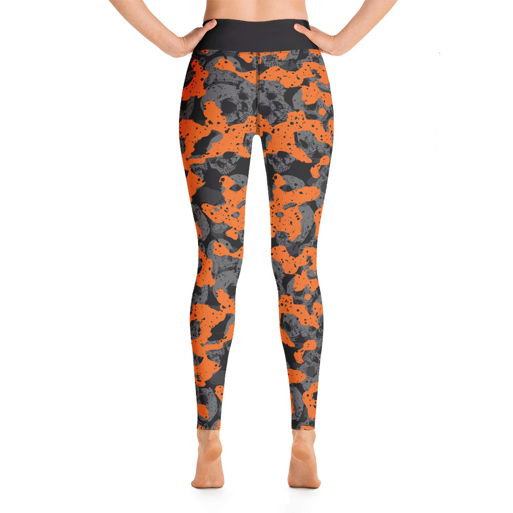 Halloween Skull Camo Leggings-Leggings-Ardent Patriot Apparel Co.