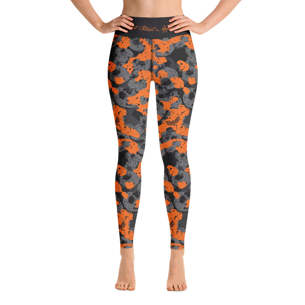 Halloween Skull Camo Leggings-Leggings-Ardent Patriot Apparel Co.