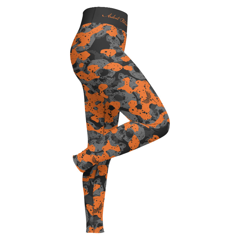 Halloween Skull Camo Leggings-Leggings-Ardent Patriot Apparel Co.