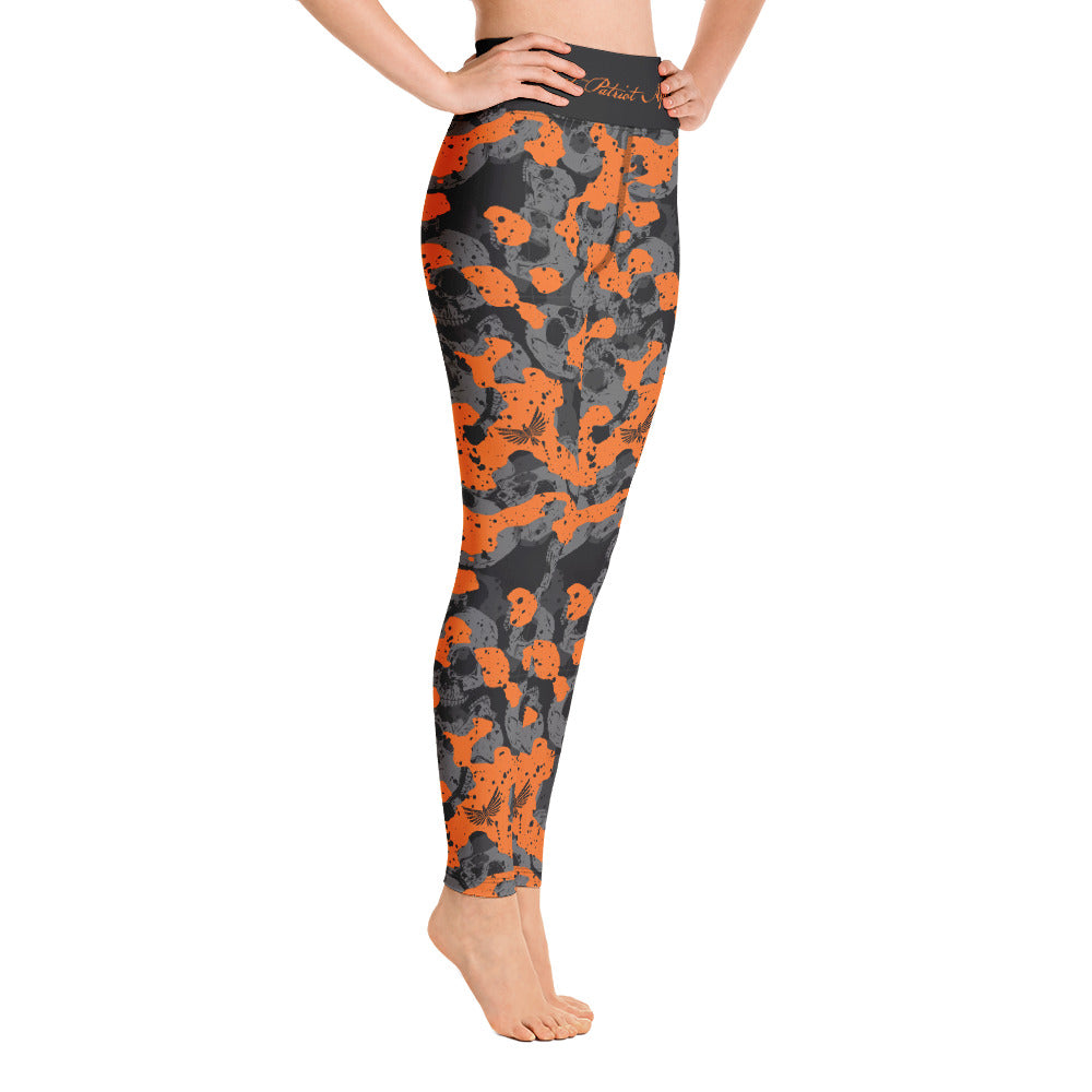 Halloween Skull Camo Leggings-Leggings-Ardent Patriot Apparel Co.