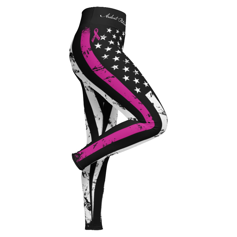 PINK Line Leggings-Leggings-XS-Ardent Patriot Apparel Co.