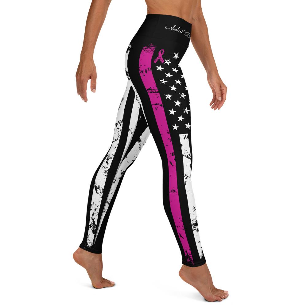 PINK Line Leggings-Leggings-Ardent Patriot Apparel Co.