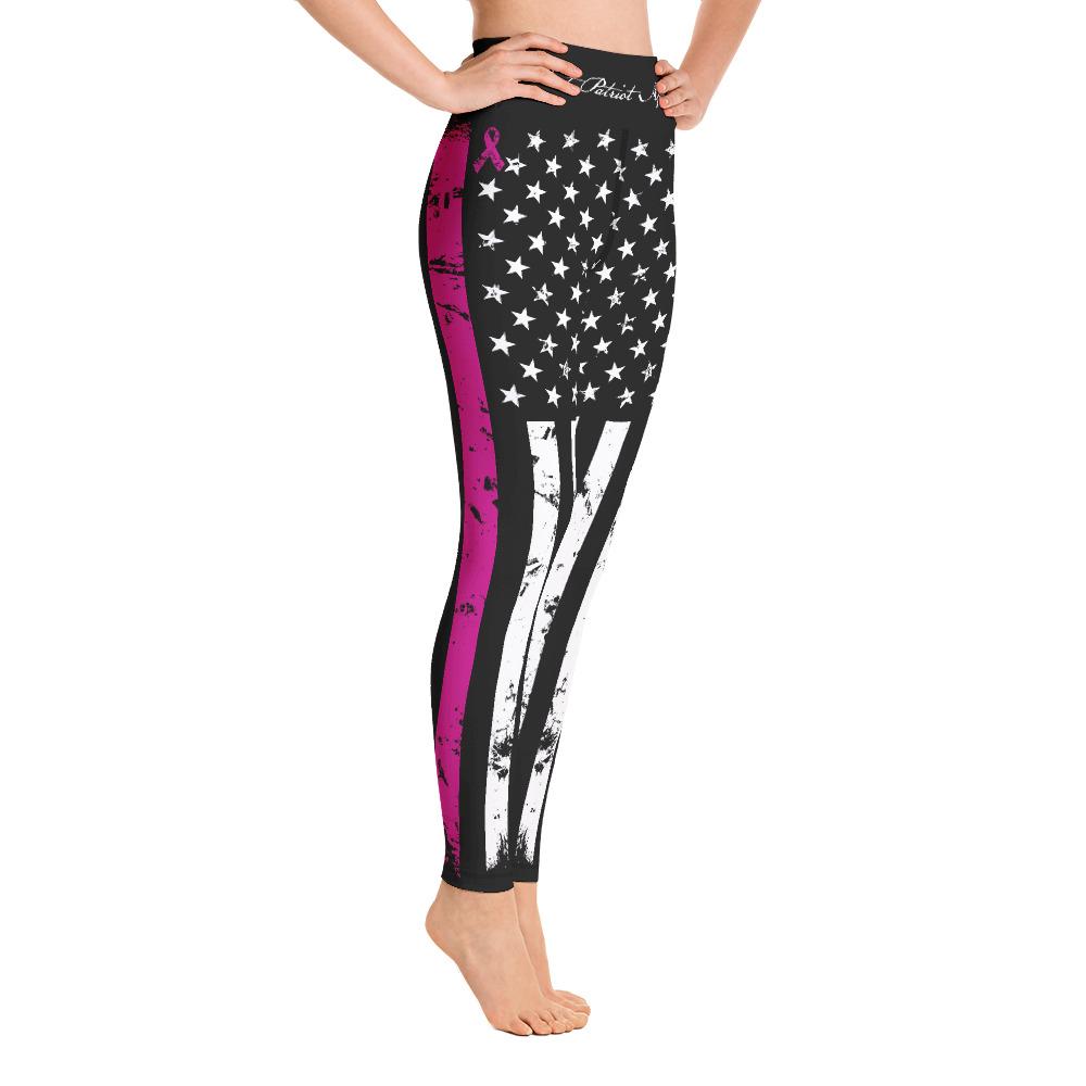 PINK Line Leggings-Leggings-Ardent Patriot Apparel Co.