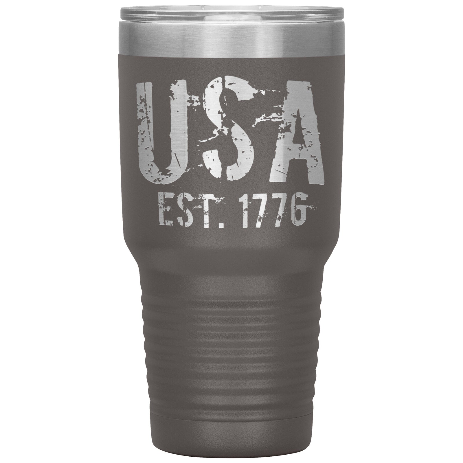 USA Est. 1776 Tumbler 30oz-Tumblers-Pewter Tumbler-Ardent Patriot Apparel Co.