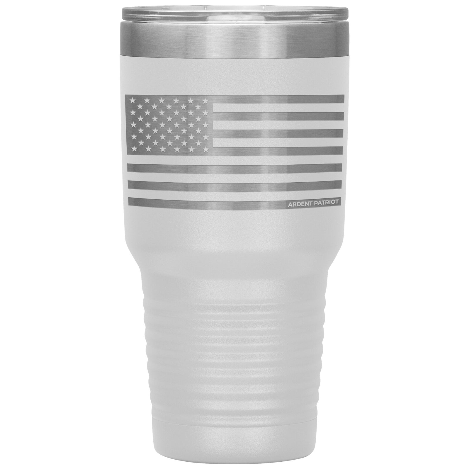 US Flag Tumbler 30oz-Tumblers-White Tumbler-Ardent Patriot Apparel Co.