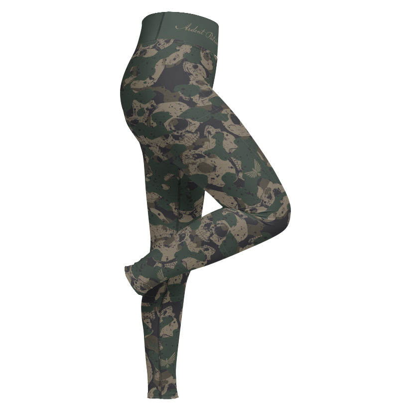 Woodland Skull Camo Leggings-Leggings-XS-Ardent Patriot Apparel Co.