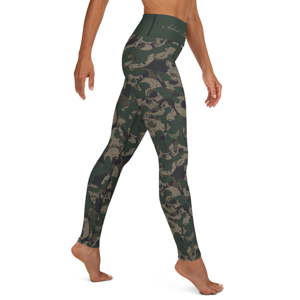 Woodland Skull Camo Leggings-Leggings-XS-Ardent Patriot Apparel Co.