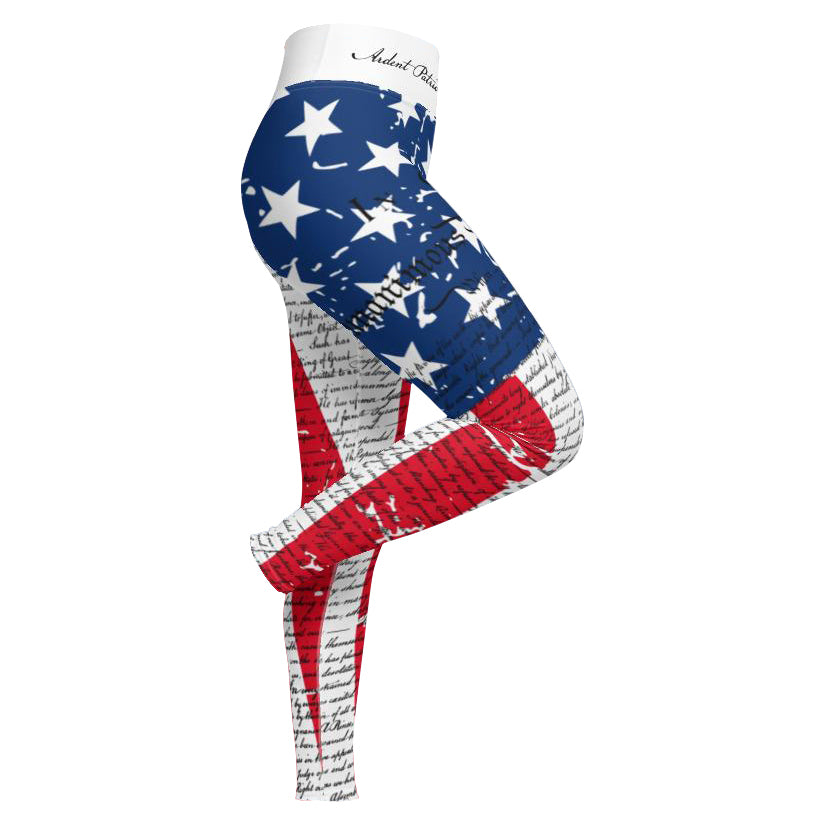 The Declaration Leggings-Leggings-XS-Ardent Patriot Apparel Co.