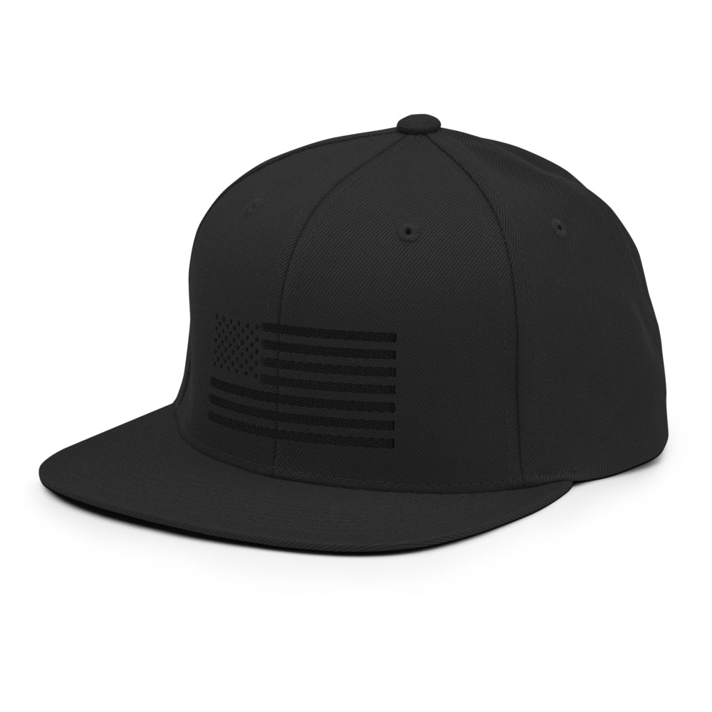 Blackout Edition American Flag Snapback Hat-Hats-Ardent Patriot Apparel Co.