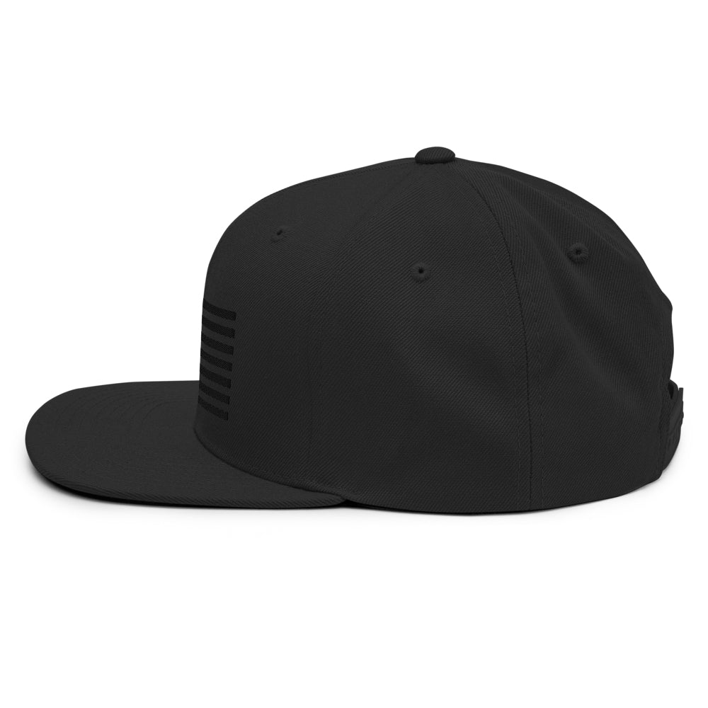 Blackout Edition American Flag Snapback Hat-Hats-Ardent Patriot Apparel Co.
