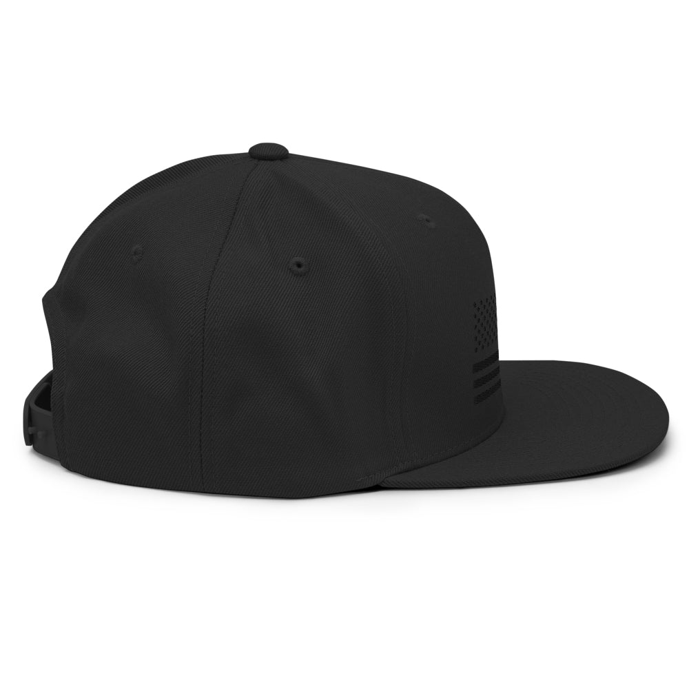 Blackout Edition American Flag Snapback Hat-Hats-Ardent Patriot Apparel Co.
