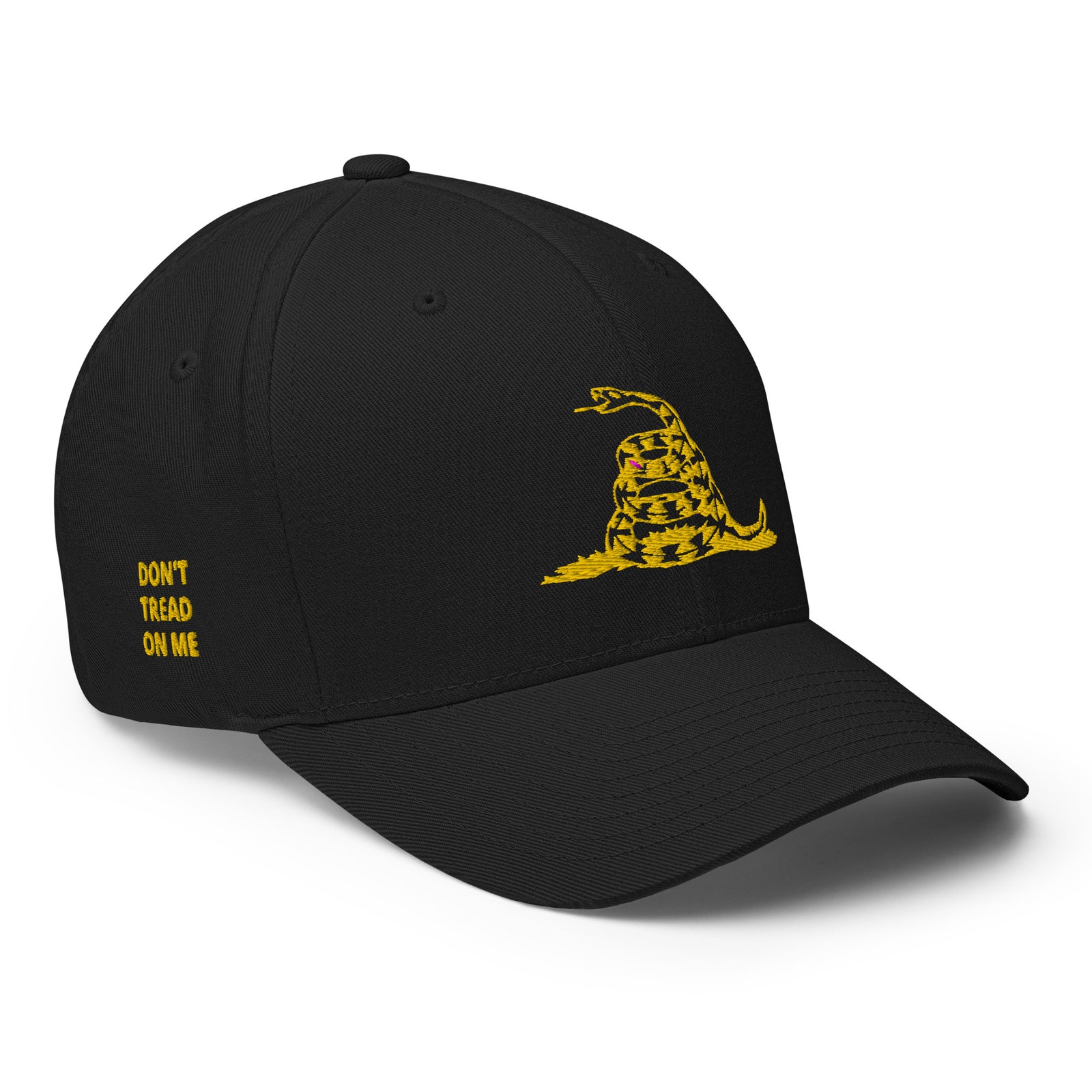 Don't Tread On Me Flexfit Hat-Hats-Black-S/M-Ardent Patriot Apparel Co.