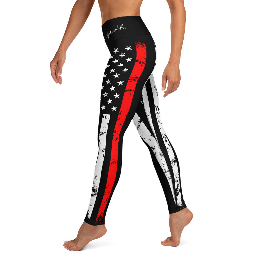 Thin Red Line Leggings-Leggings-Ardent Patriot Apparel Co.