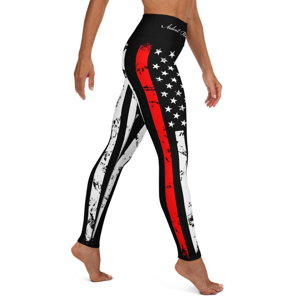 Thin Red Line Leggings-Leggings-XS-Ardent Patriot Apparel Co.
