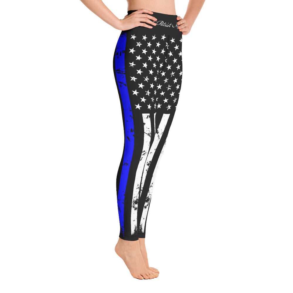 Thin Blue Line Leggings-Leggings-Ardent Patriot Apparel Co.