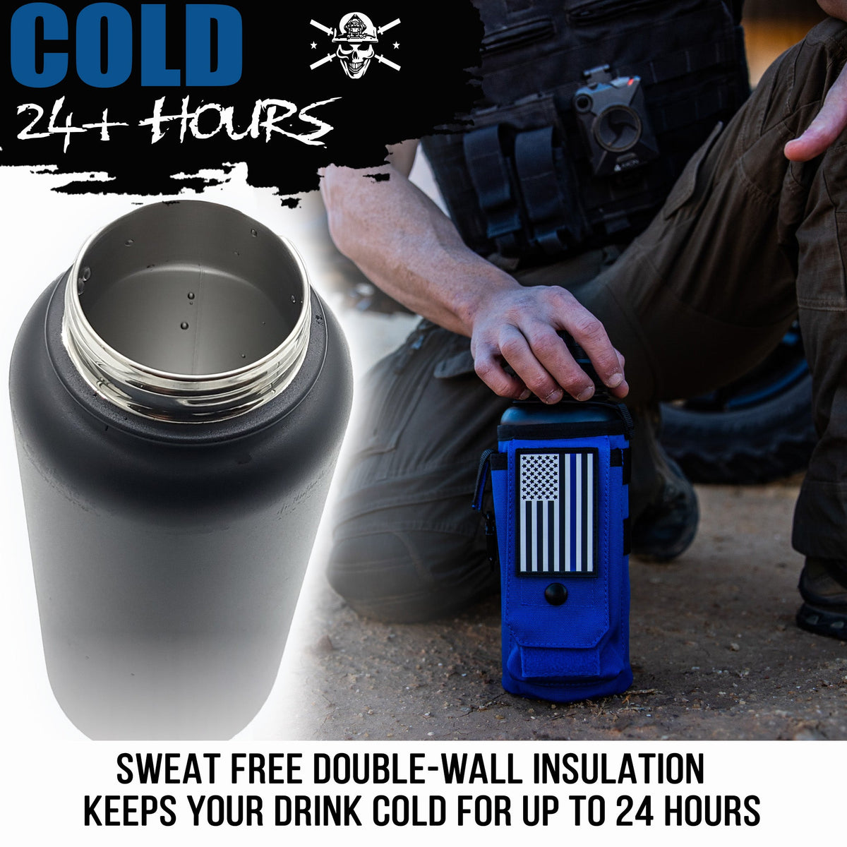 32oz Compact Battle Bottles - Iron Infidel-Water Bottles-Ardent Patriot Apparel Co.