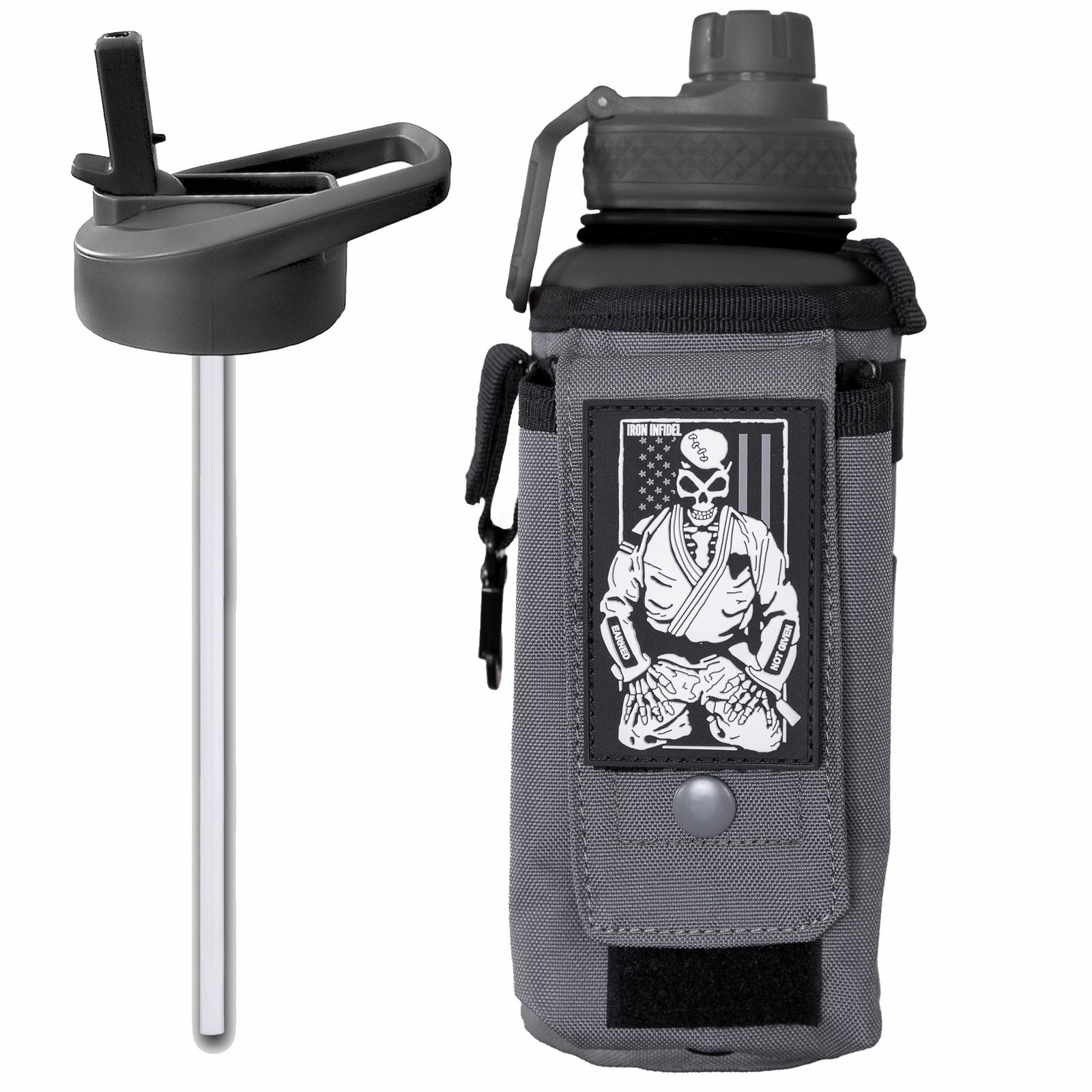 32oz Compact Battle Bottles - Iron Infidel-Water Bottles-Earned not Given-Ardent Patriot Apparel Co.