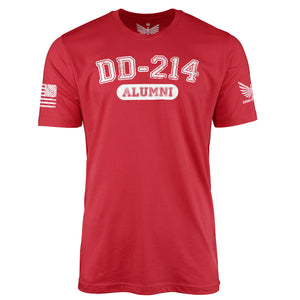 DD-214 Alumni-Men's Shirt-Red-XS-Ardent Patriot Apparel Co.