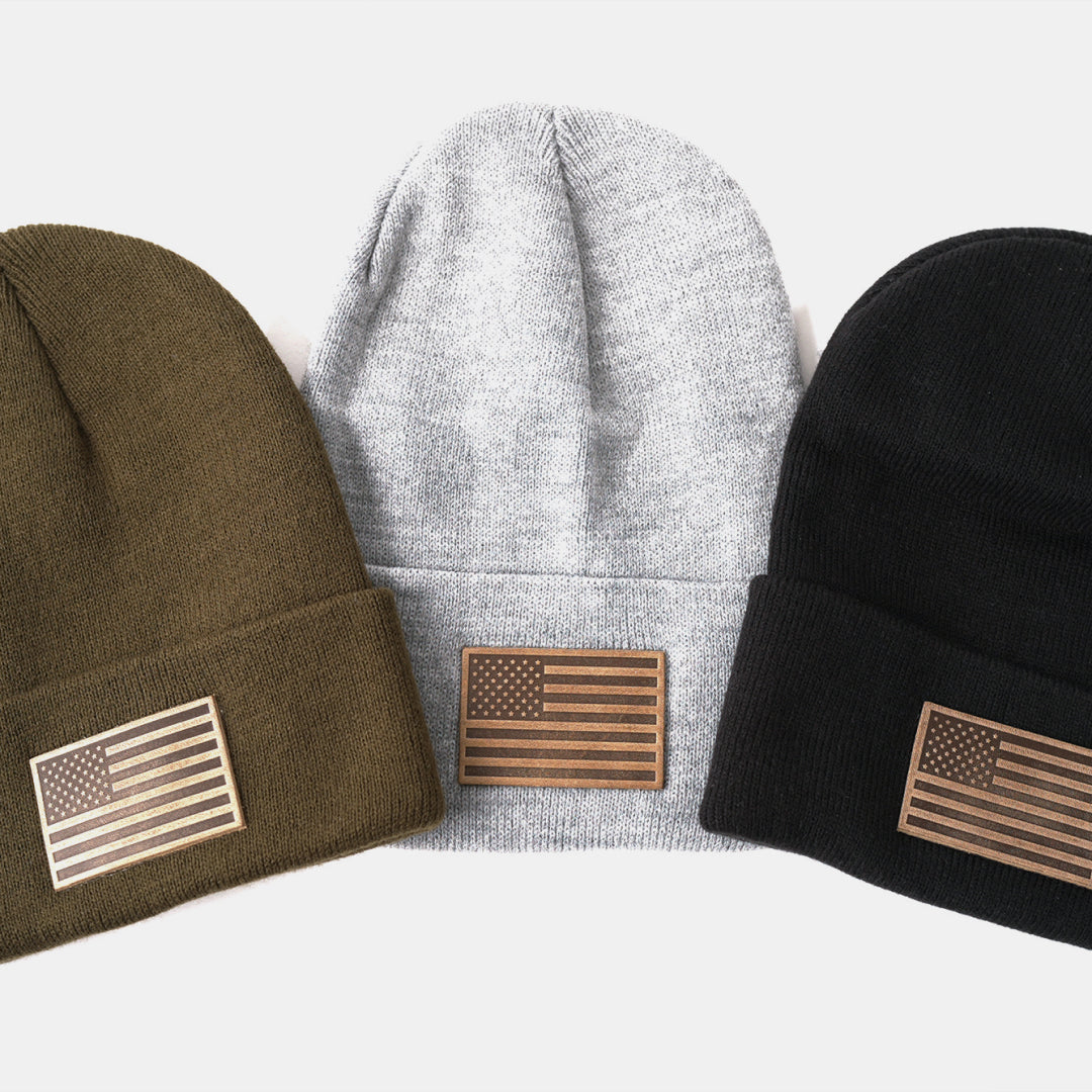 American Flag Knit Beanie - Range Leather Co.-Beanie-Ardent Patriot Apparel Co.