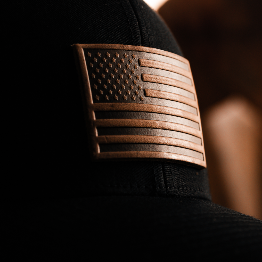 American Flag Hat - Range Leather Co.-Hats-Ardent Patriot Apparel Co.