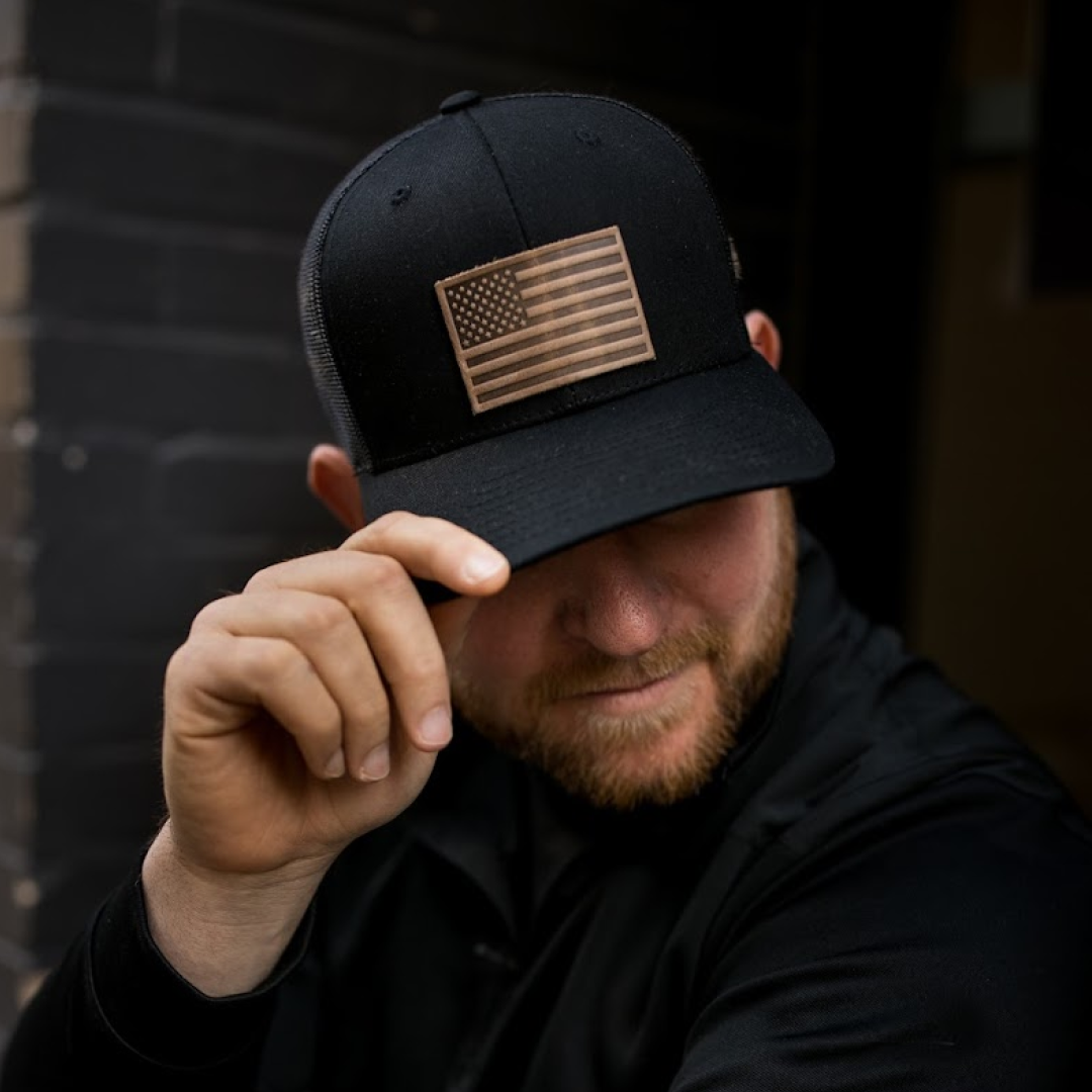 American Flag Hat - Range Leather Co.-Hats-Ardent Patriot Apparel Co.