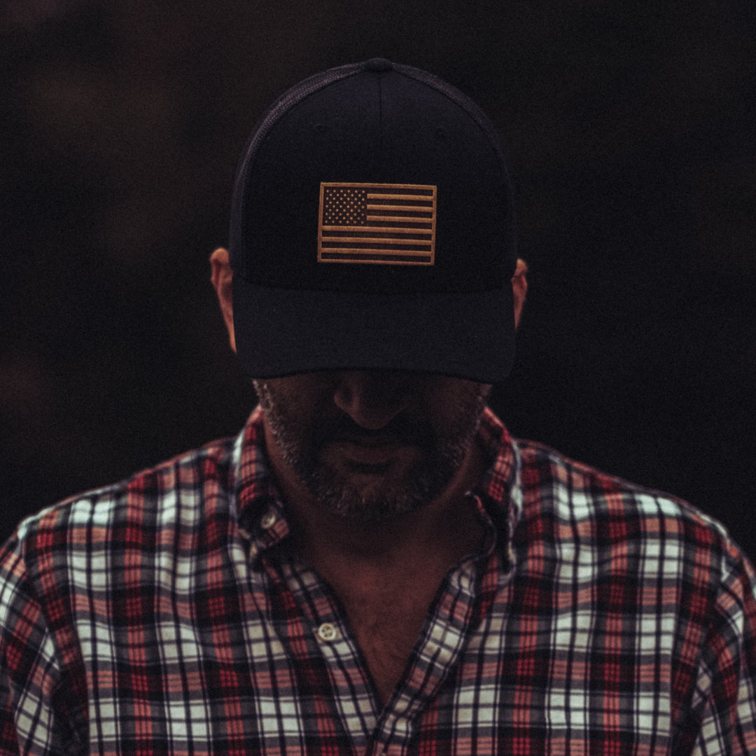 American Flag Hat - Range Leather Co.-Hats-Ardent Patriot Apparel Co.
