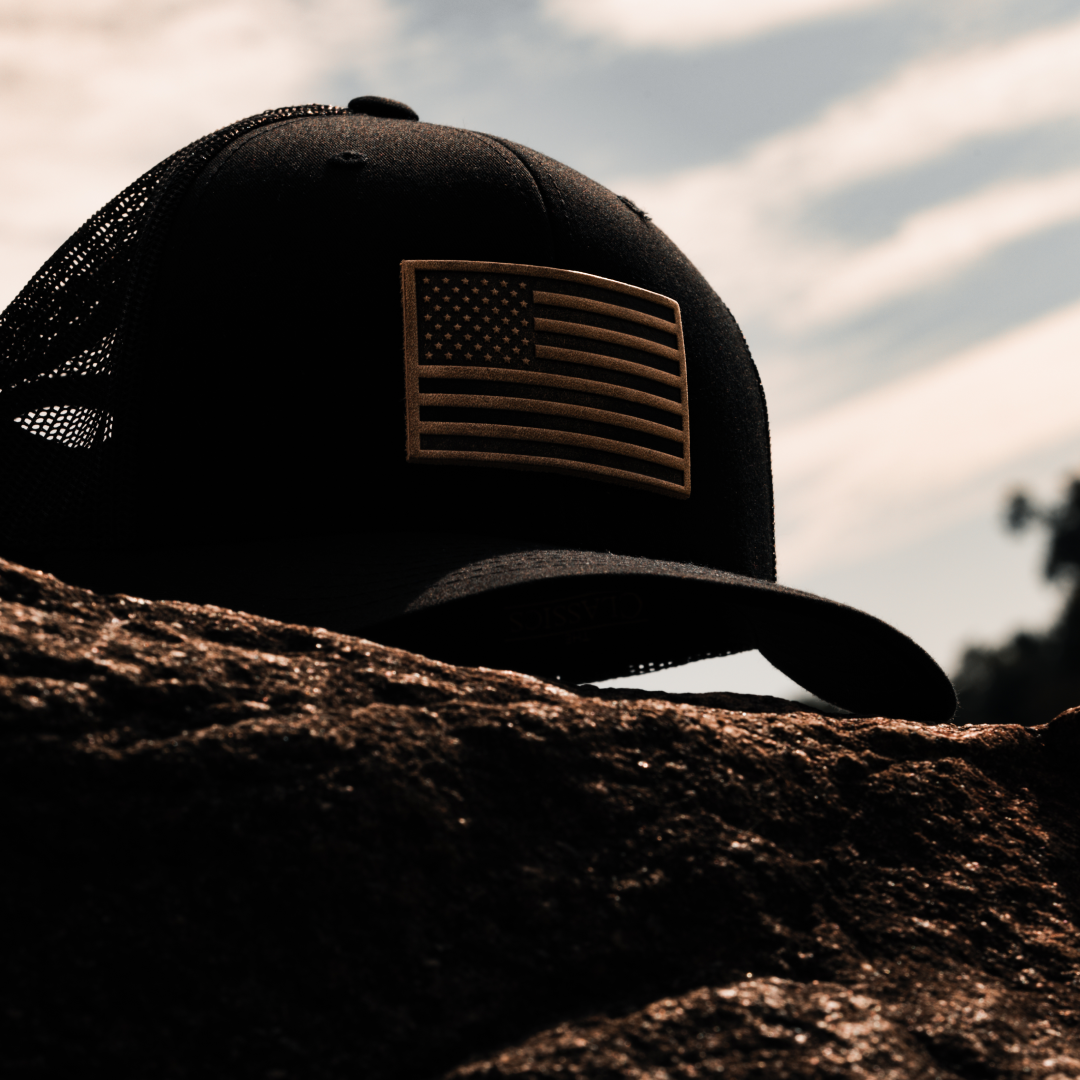 American Flag Hat - Range Leather Co.-Hats-Ardent Patriot Apparel Co.