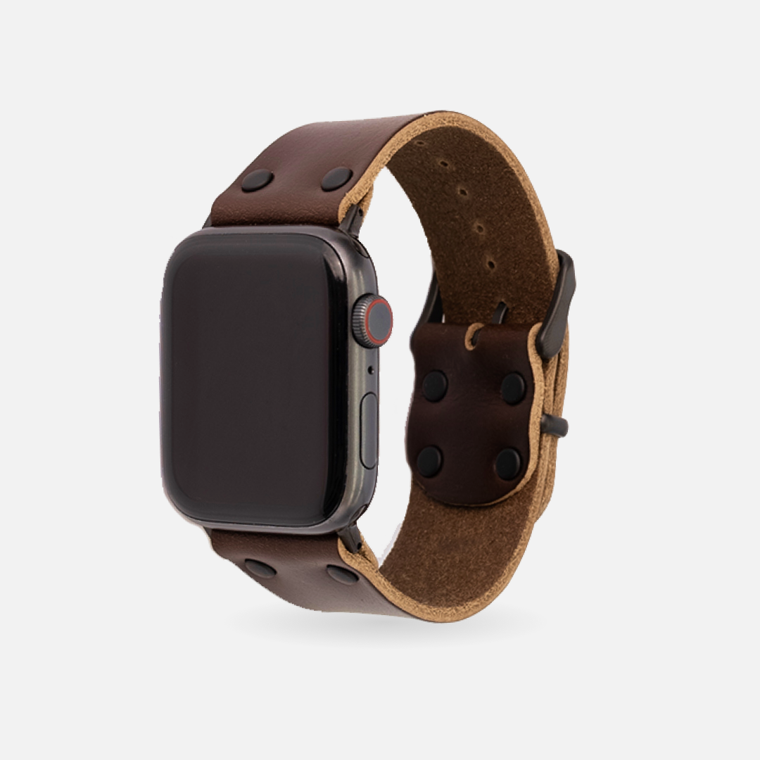 Apple Watch Band - Range Leather Co.-Watch Band-Mahogany-40/41/42 MM-Ardent Patriot Apparel Co.