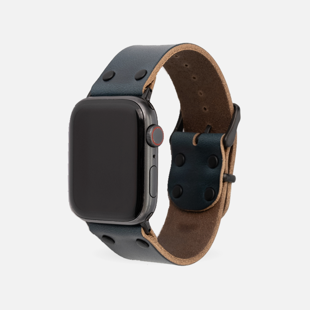 Apple Watch Band - Range Leather Co.-Watch Band-Navy-40/41/42 MM-Ardent Patriot Apparel Co.