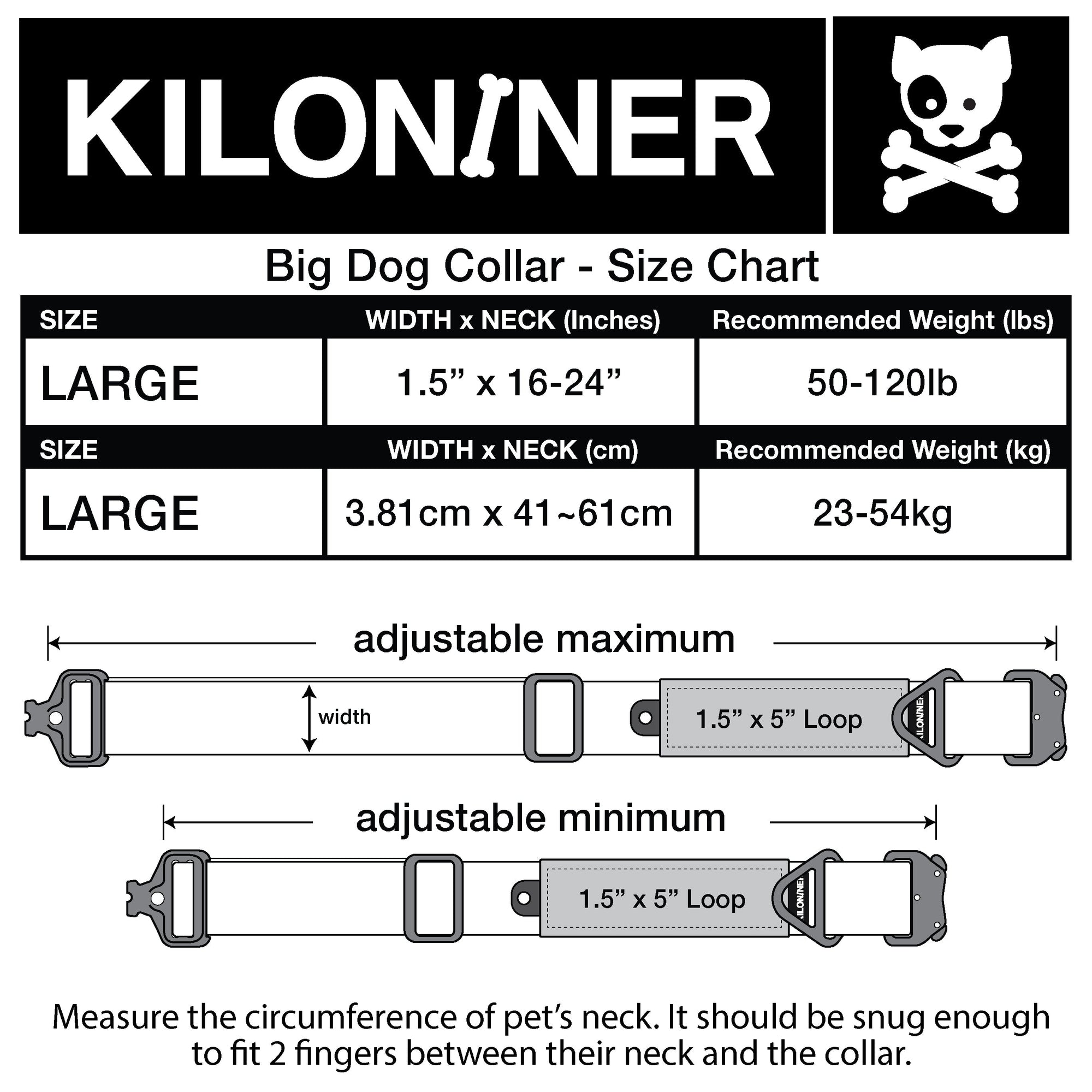K9R - BCH Big Dog Collar Heavy Duty - KiloNiner Pets-Collar-Ardent Patriot Apparel Co.