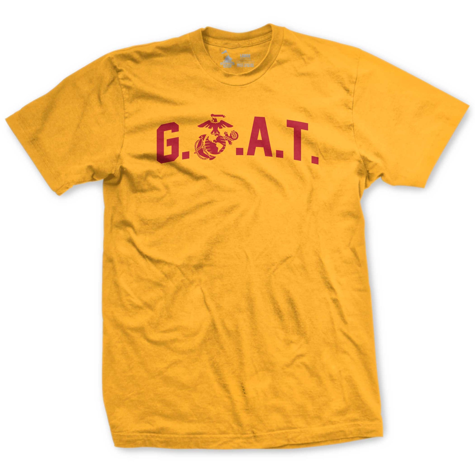 GOAT - Leatherneck For Life-Men's Shirt-GOLD-SMALL-Ardent Patriot Apparel Co.