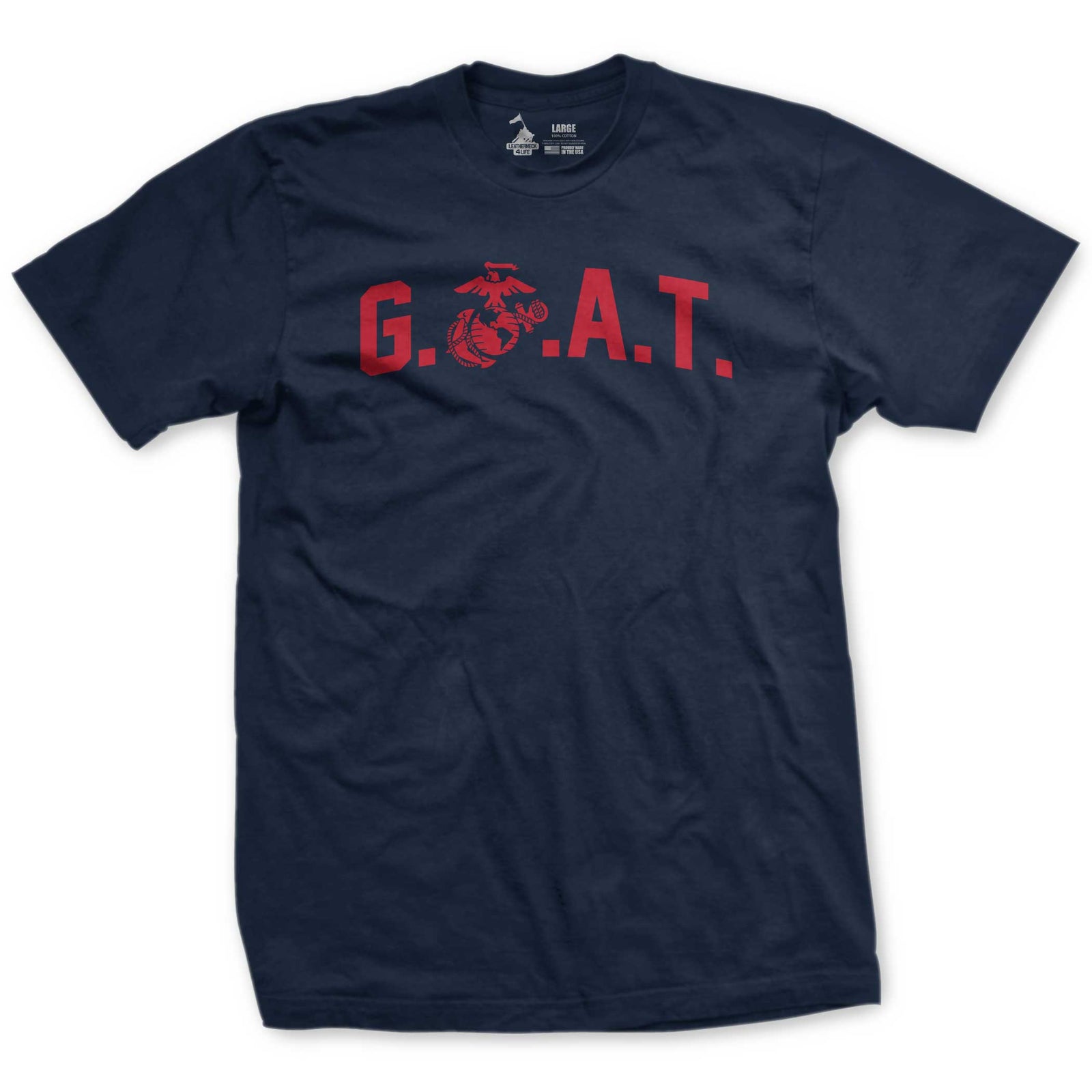 GOAT - Leatherneck For Life-Men's Shirt-RED-SMALL-Ardent Patriot Apparel Co.