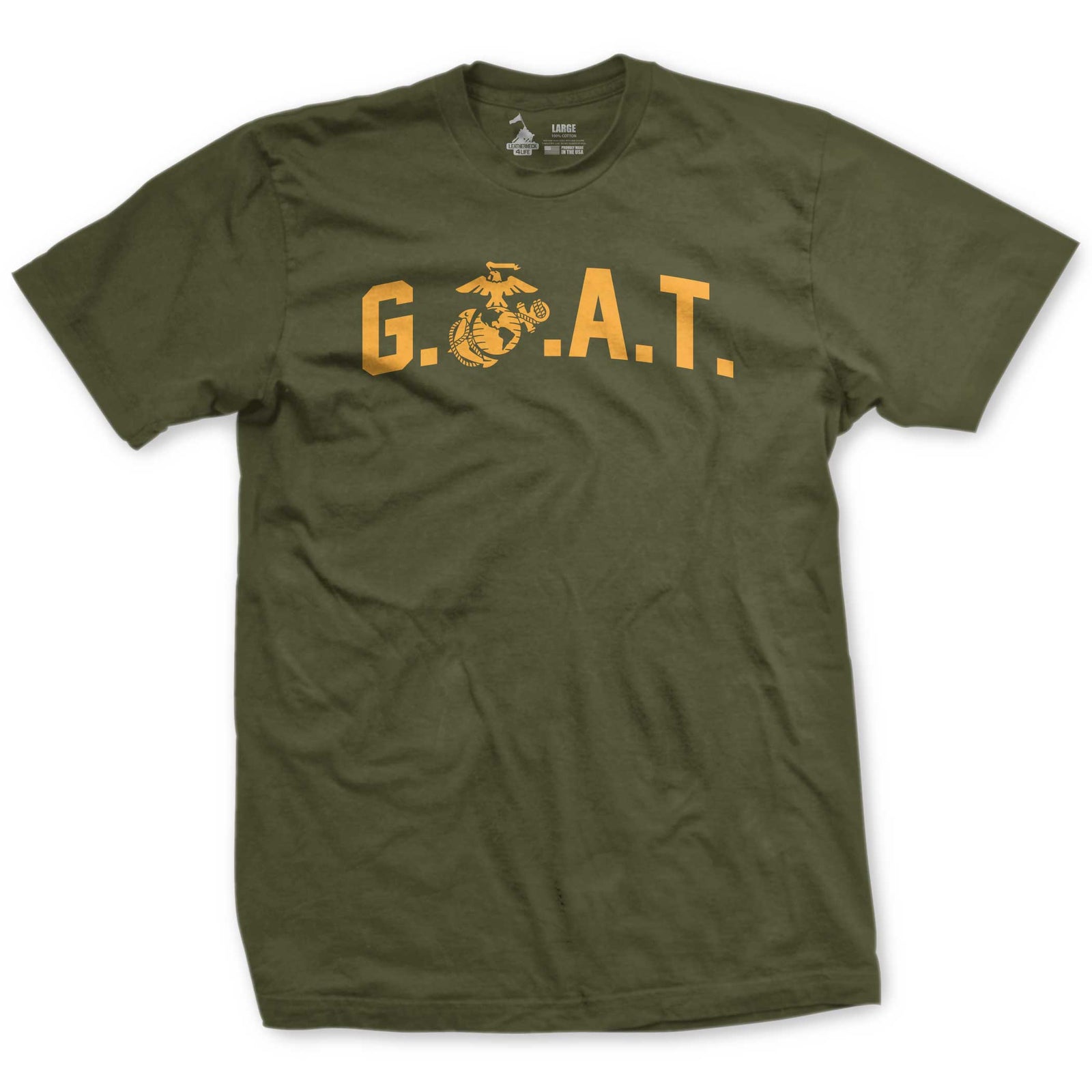 GOAT - Leatherneck For Life-Men's Shirt-OD GREEN-SMALL-Ardent Patriot Apparel Co.