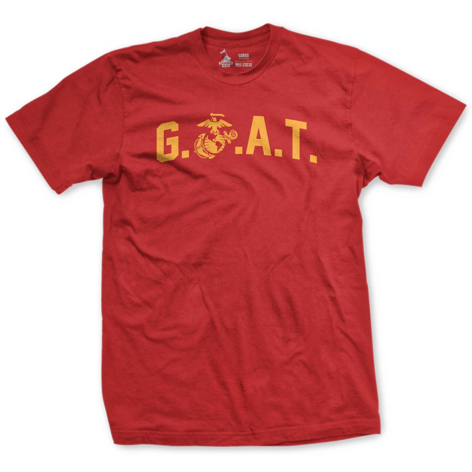 GOAT - Leatherneck For Life-Men's Shirt-RED-SMALL-Ardent Patriot Apparel Co.