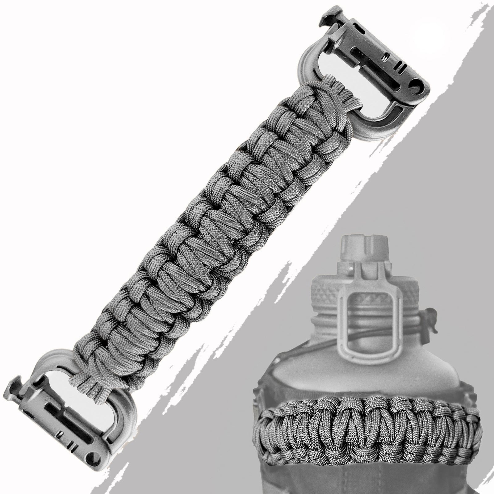 Paracord Handles - Iron Infidel-Water Bottle Accessories-Gray-Ardent Patriot Apparel Co.