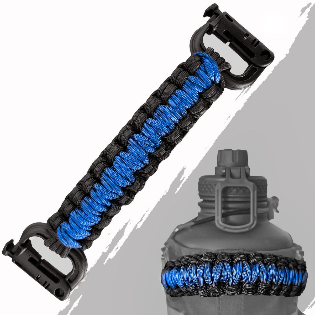 Paracord Handles - Iron Infidel-Water Bottle Accessories-Blue Line-Ardent Patriot Apparel Co.