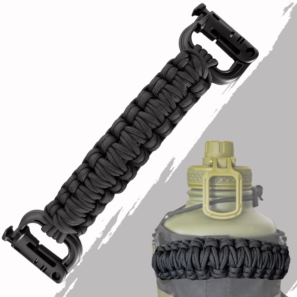 Paracord Handles - Iron Infidel-Water Bottle Accessories-Black-Ardent Patriot Apparel Co.