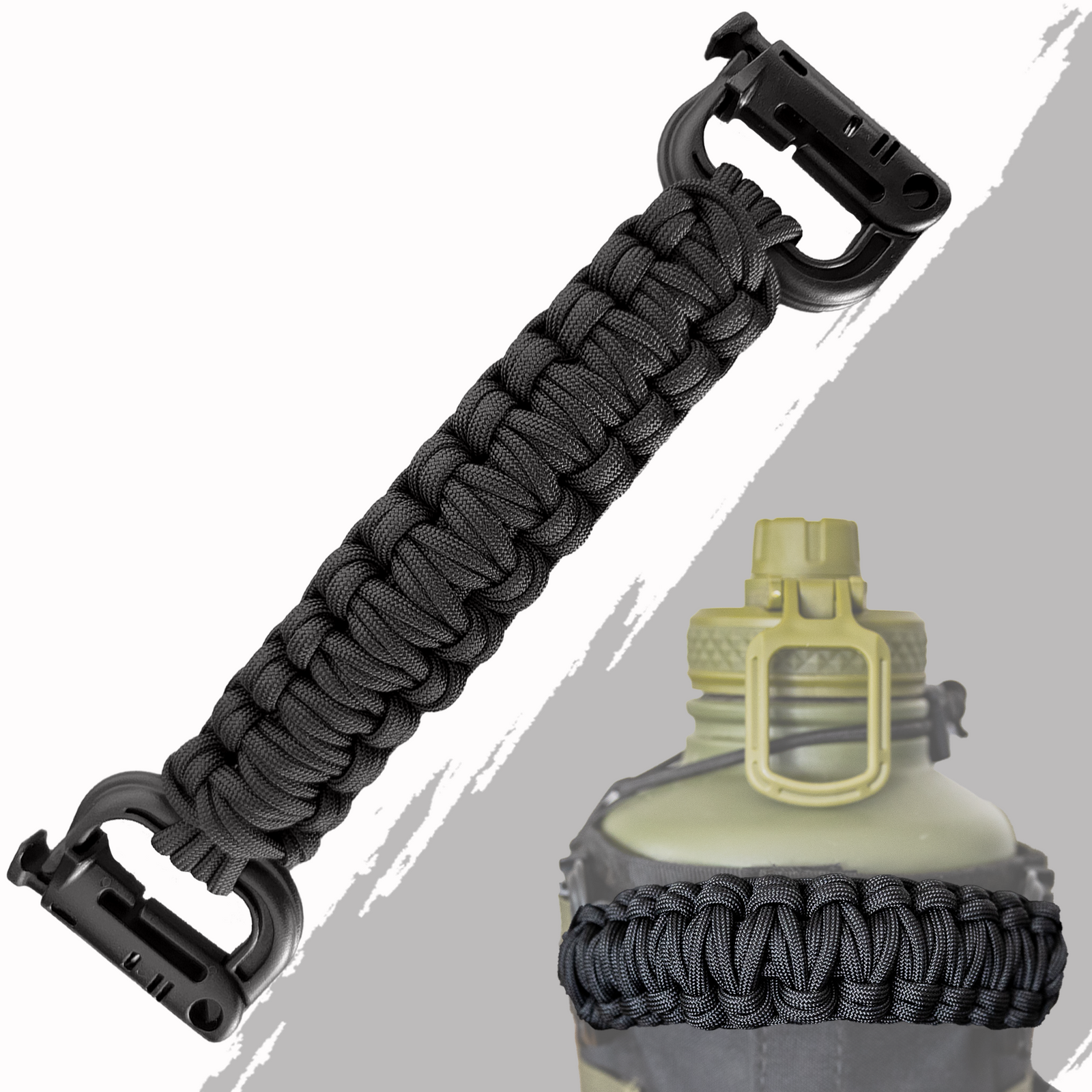 Paracord Handles - Iron Infidel-Water Bottle Accessories-Black-Ardent Patriot Apparel Co.